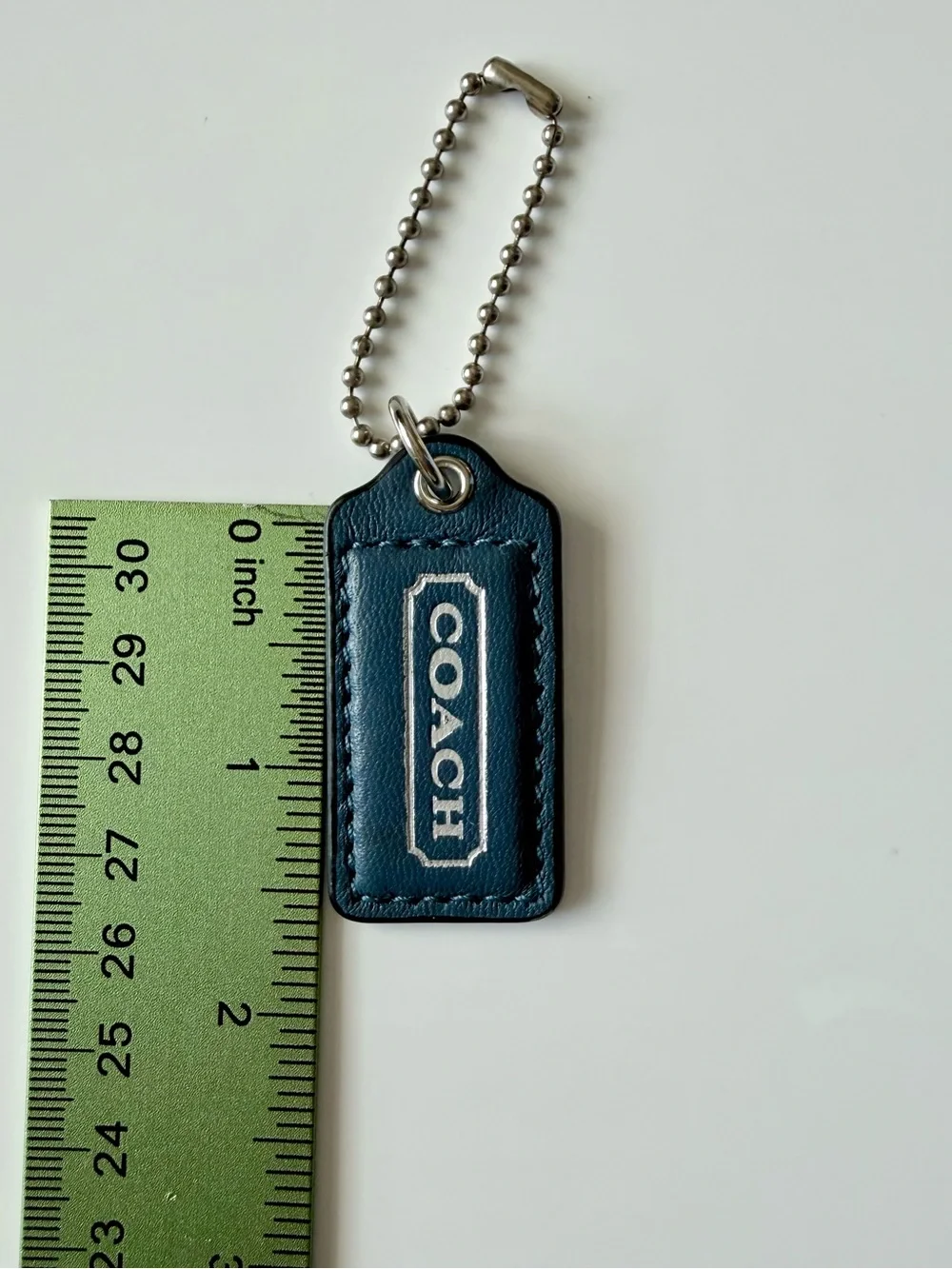 Coach Dark Teal / Midnight Viridian Leather Mini Handbag Hangtag